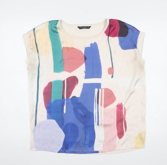Womens UK Size 14 Dunnes Stores Multicoloured Basic Blouse