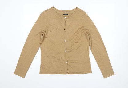Womens UK Size M M&Co Beige Cardigan Jumper