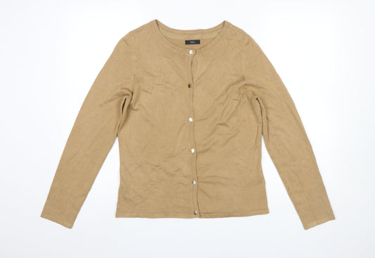 Womens UK Size M M&Co Beige Cardigan Jumper