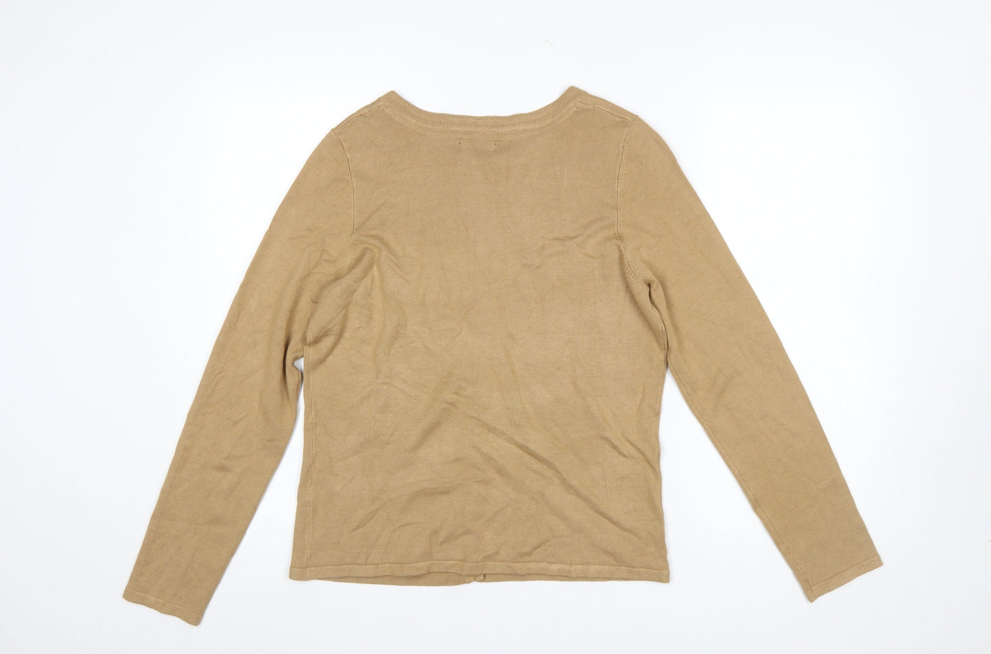 Womens UK Size M M&Co Beige Cardigan Jumper