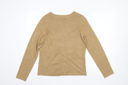 Womens UK Size M M&Co Beige Cardigan Jumper