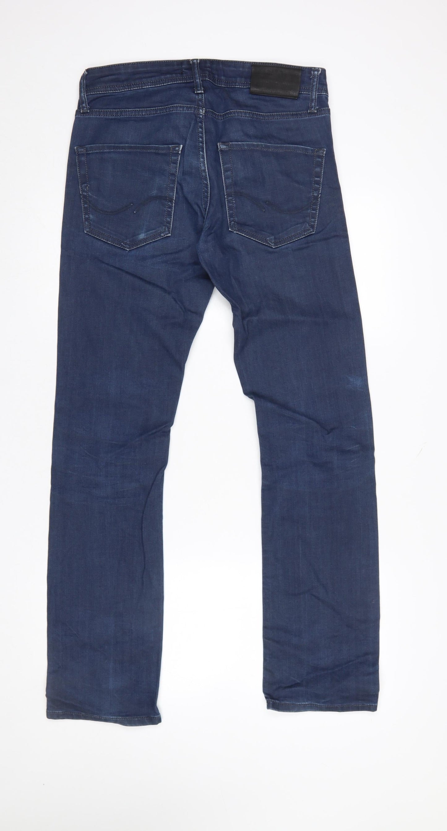 Mens UK Size M JACK & JONES Regular Fit Straight Blue Jeans