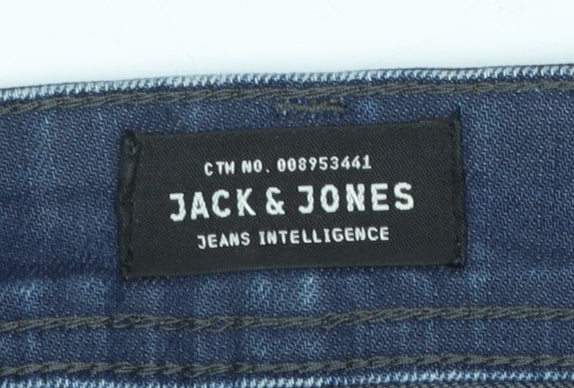 Mens UK Size M JACK & JONES Regular Fit Straight Blue Jeans