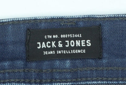 Mens UK Size M JACK & JONES Regular Fit Straight Blue Jeans