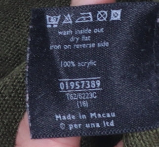 Womens UK Size 16 Marks and Spencer Green Pullover Jumper