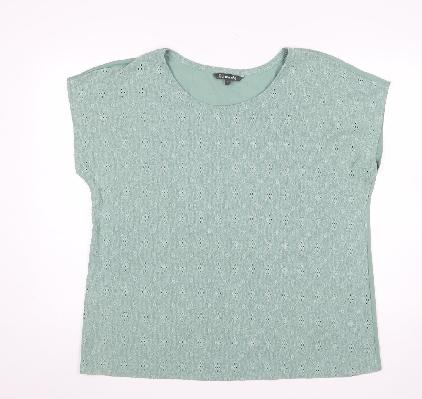 Womens UK Size 18 Bonmarché Green Basic Blouse