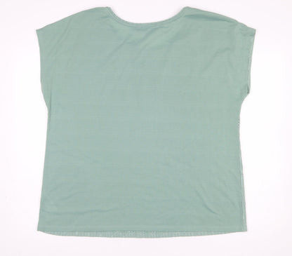 Womens UK Size 18 Bonmarché Green Basic Blouse