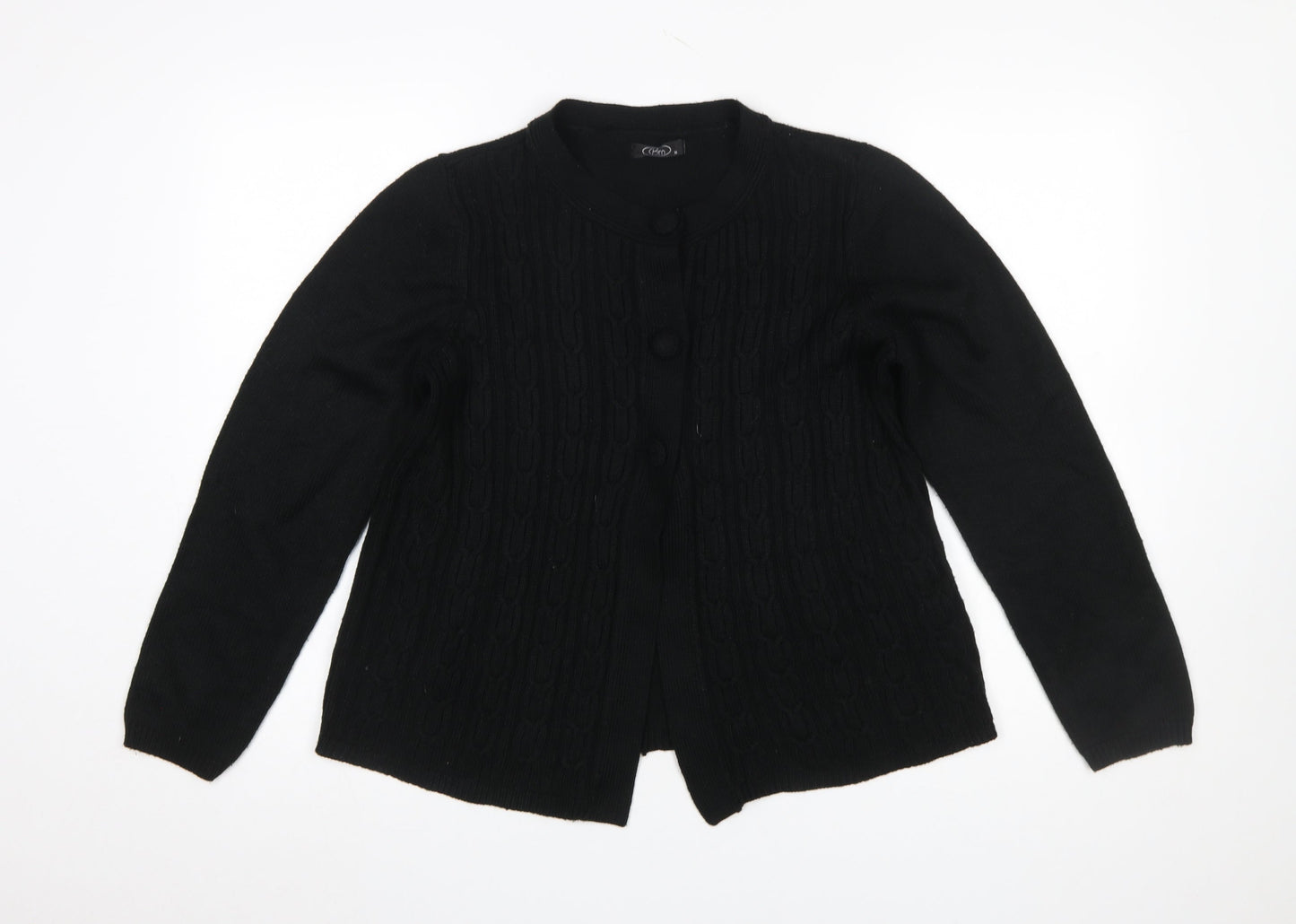 Womens UK Size M BM Black Cardigan Jumper