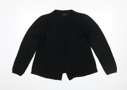 Womens UK Size M BM Black Cardigan Jumper
