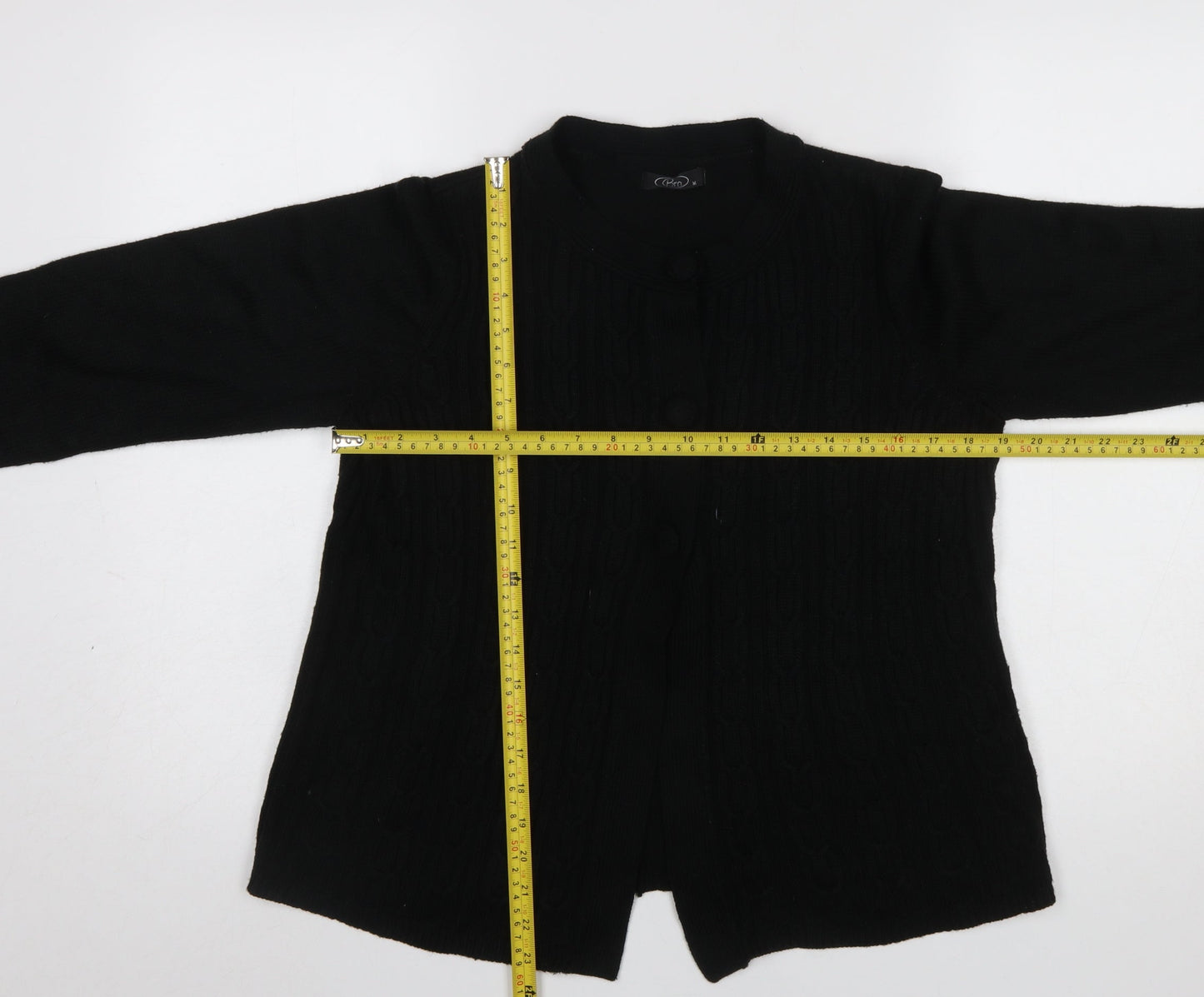 Womens UK Size M BM Black Cardigan Jumper