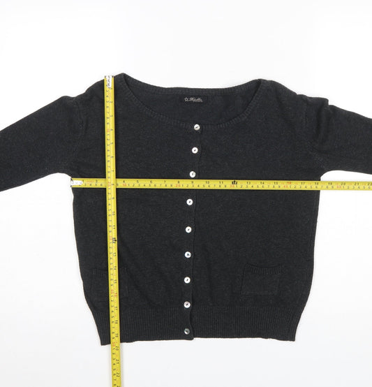 Womens UK Size S Repubblica Black Cardigan Jumper