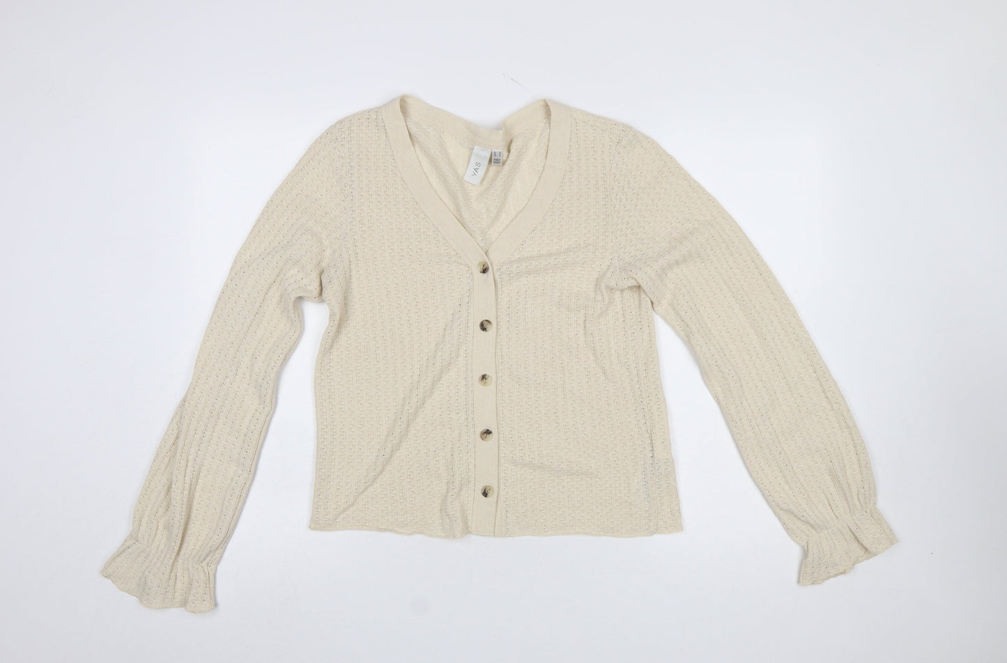 Womens UK Size M Y.A.S Beige Cardigan Jumper