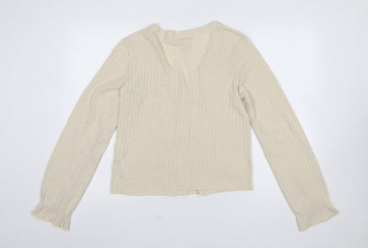 Womens UK Size M Y.A.S Beige Cardigan Jumper