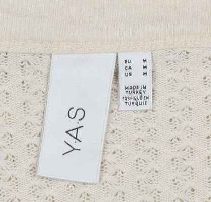 Womens UK Size M Y.A.S Beige Cardigan Jumper