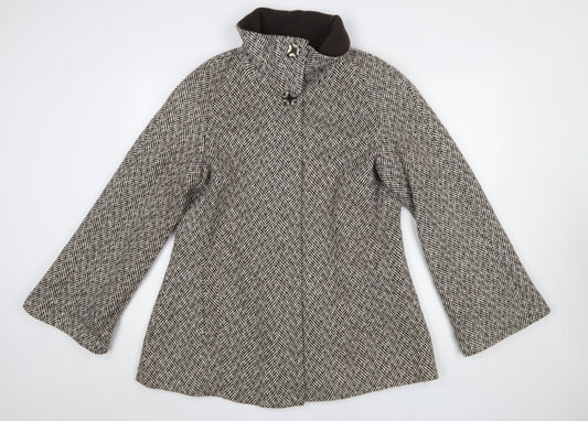 Womens UK Size 14 Simple Wish Brown Overcoat