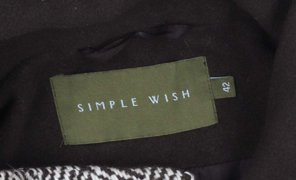 Womens UK Size 14 Simple Wish Brown Overcoat