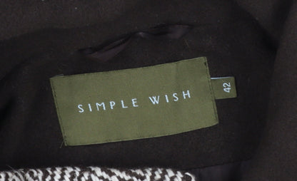 Womens UK Size 14 Simple Wish Brown Overcoat