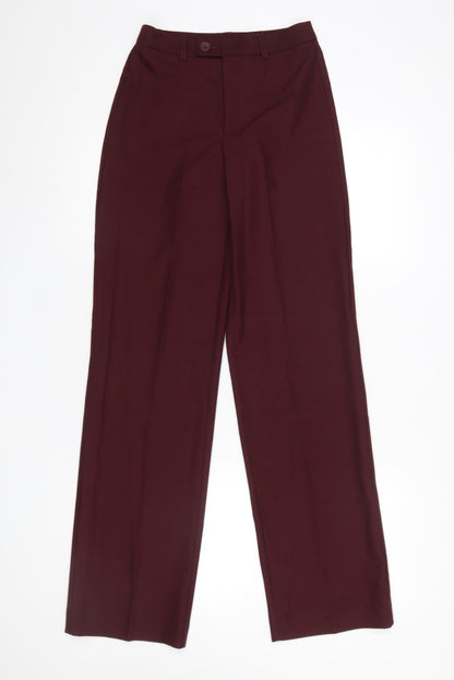 Womens UK Size 4 Stradivarius Regular Fit Dress Pants Red Trousers