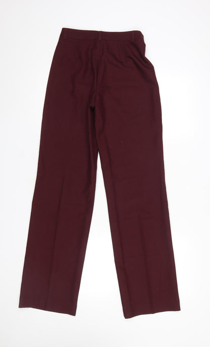 Womens UK Size 4 Stradivarius Regular Fit Dress Pants Red Trousers
