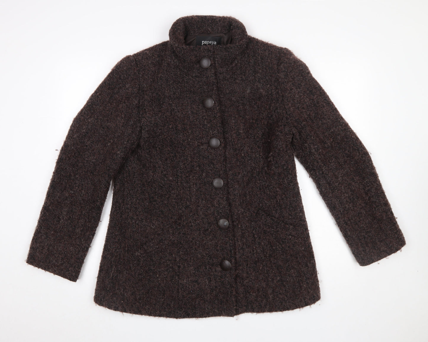 Womens UK Size 14 Papaya Brown Overcoat