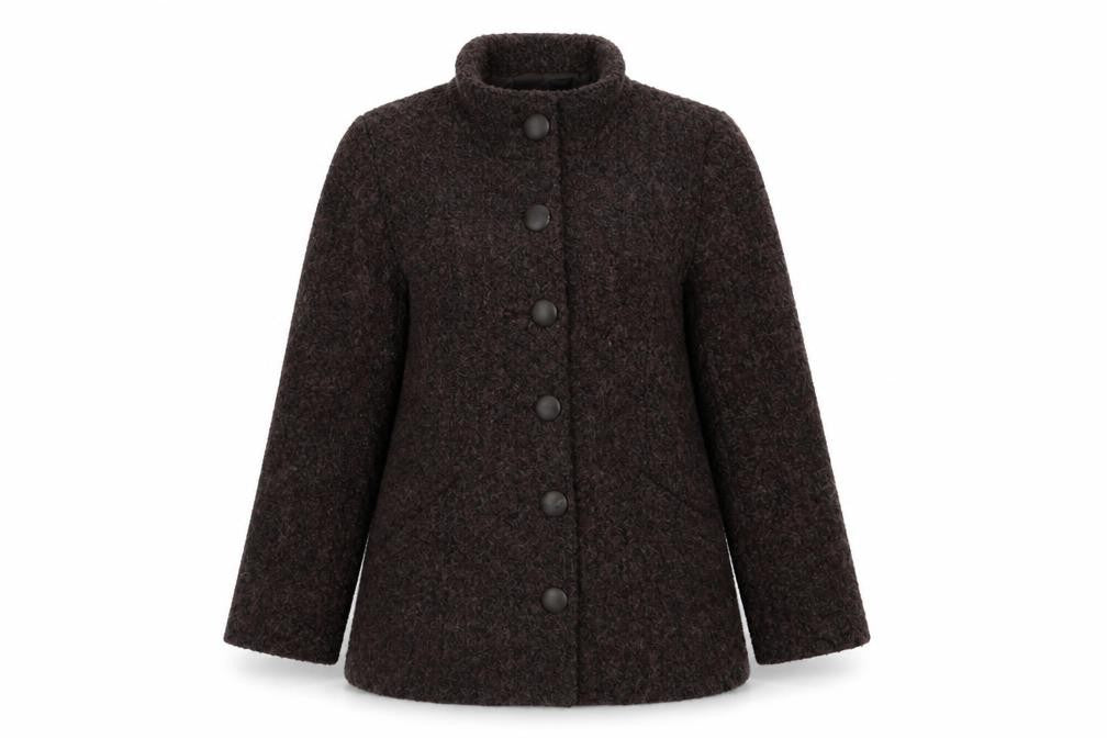Womens UK Size 14 Papaya Brown Overcoat
