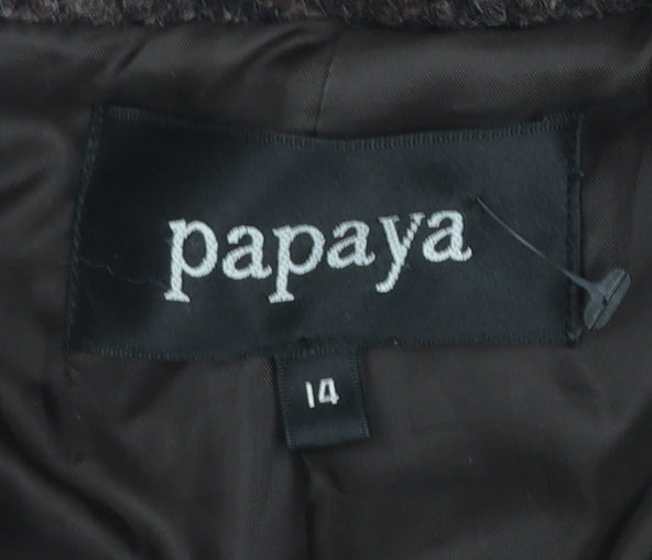 Womens UK Size 14 Papaya Brown Overcoat