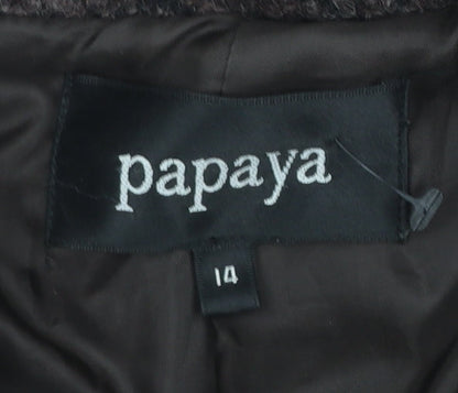 Womens UK Size 14 Papaya Brown Overcoat