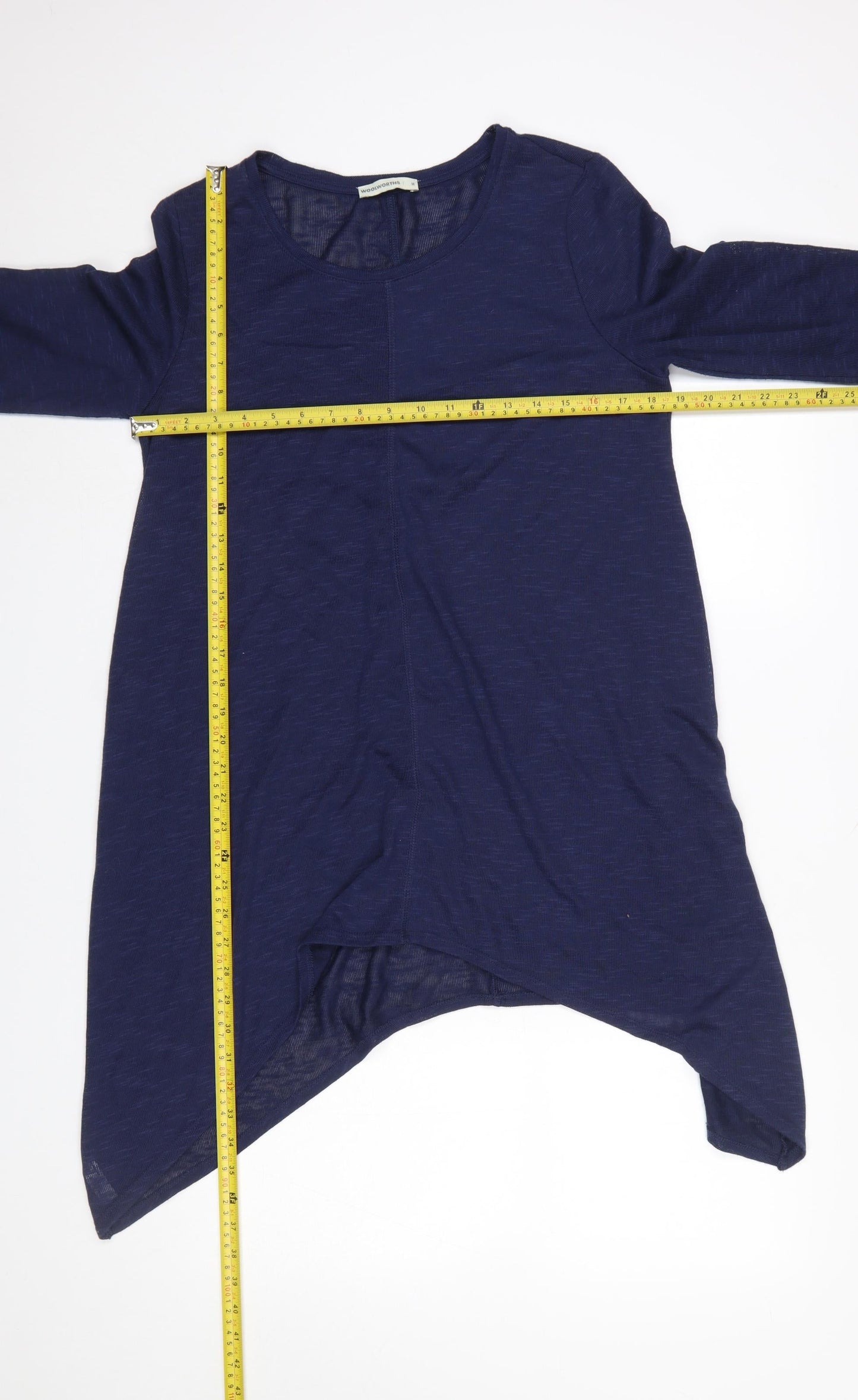 Womens UK Size M Woolworths Blue Tunic Jumper