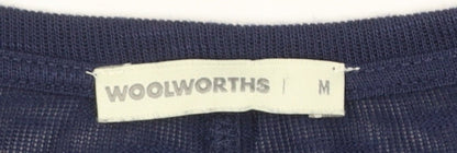 Womens UK Size M Woolworths Blue Tunic Jumper
