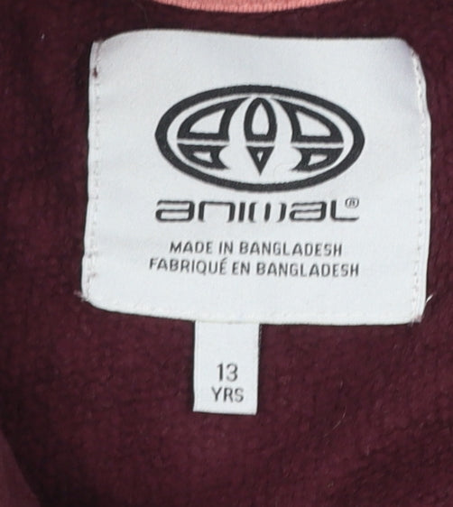 Girls UK Size 13 Years Animal Brown Pullover Hoodie