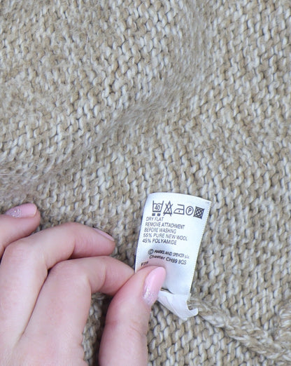 Womens UK Size 18 Marks and Spencer Beige Cardigan Jumper