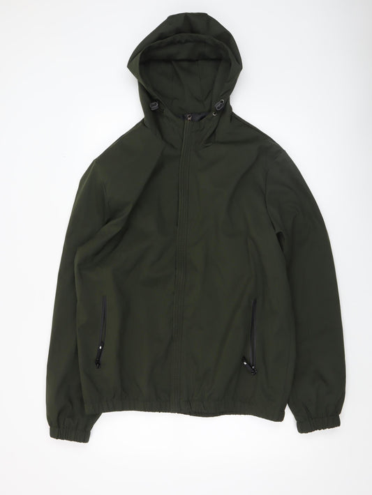 Mens UK Size XL Alpha Camp Green Windbreaker Coat