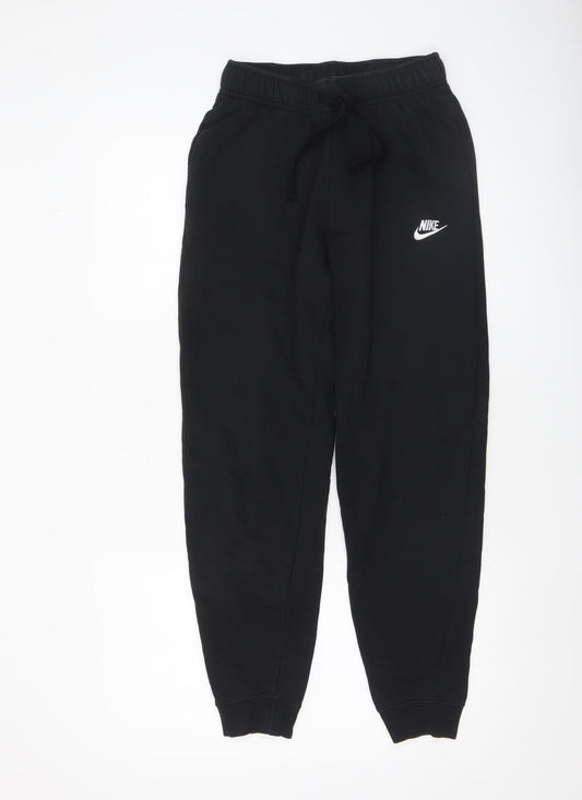 Womens UK Size XS Nike Regular Fit Jogger Black Trousers