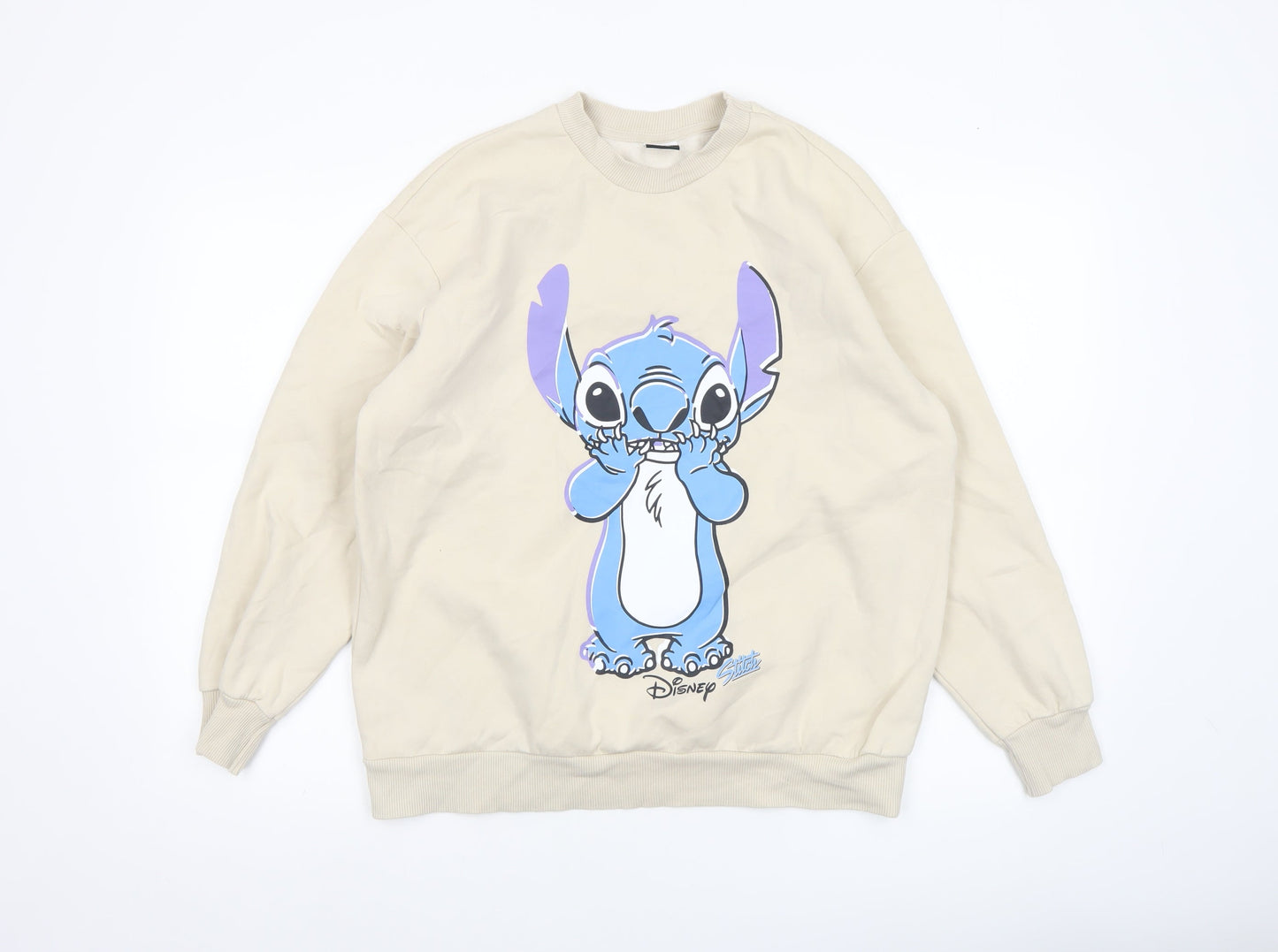 Womens UK Size M Disney Beige Pullover Sweatshirt