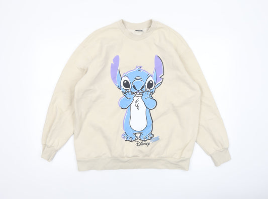 Womens UK Size M Disney Beige Pullover Sweatshirt