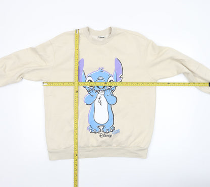 Womens UK Size M Disney Beige Pullover Sweatshirt