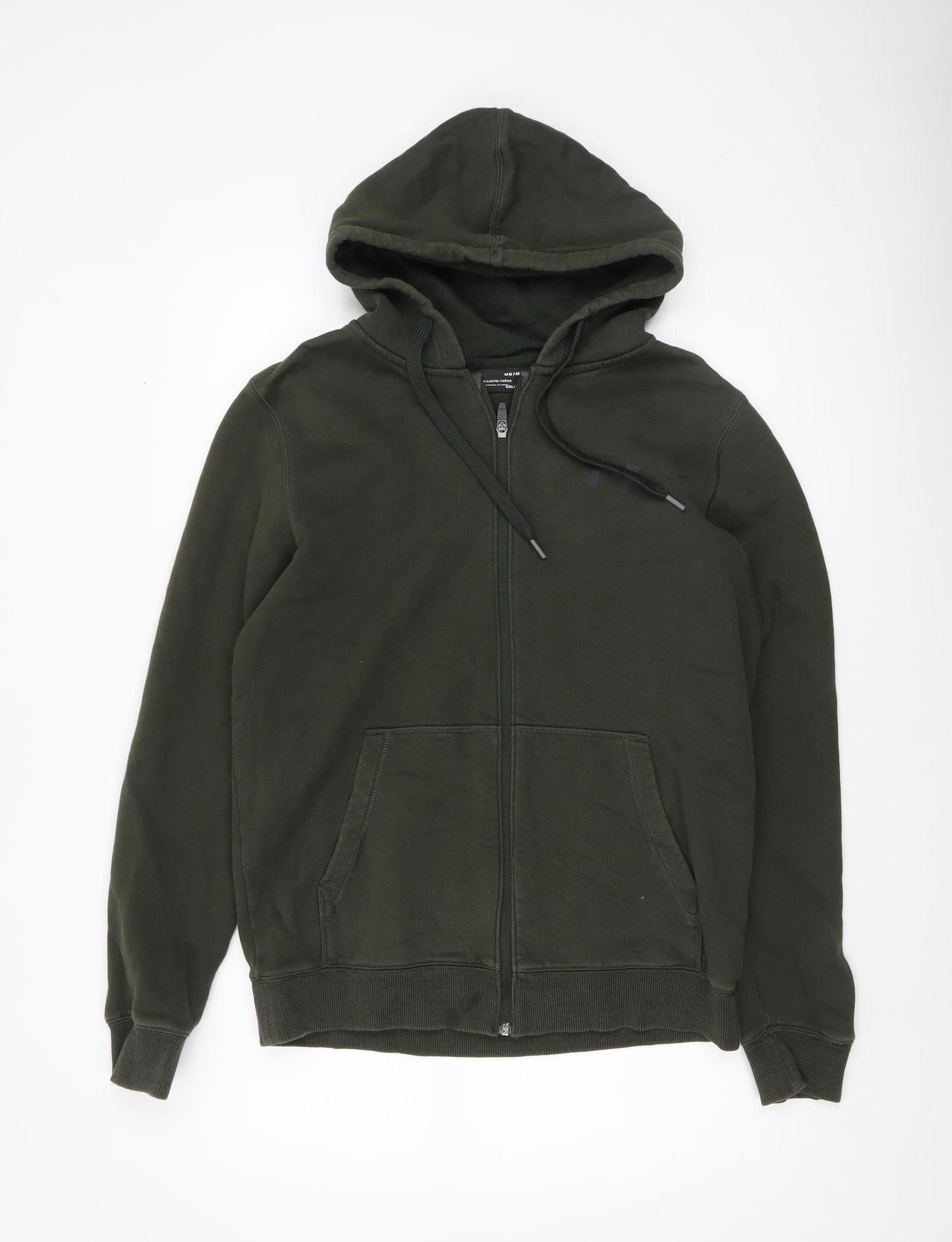 Mens UK Size M Under armour Green Full Zip Hoodie