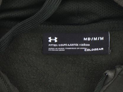 Mens UK Size M Under armour Green Full Zip Hoodie