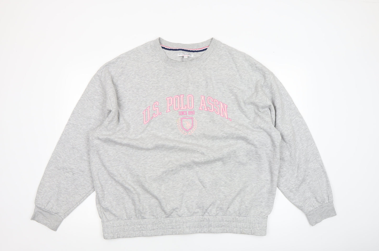 Womens UK Size XL U.S. Polo Assn. Grey Pullover Sweatshirt