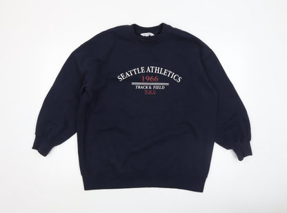 Womens UK Size S ASOS Blue Pullover Sweatshirt