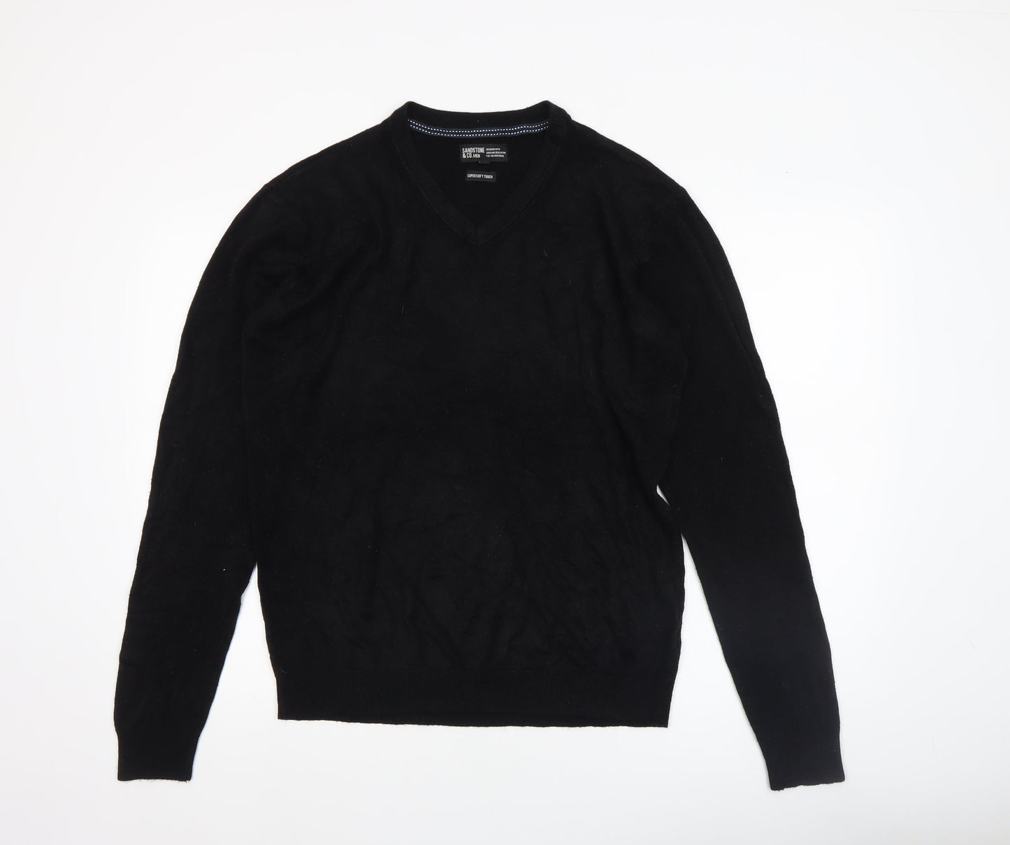 Mens UK Size L Sandstone & Co. Men Black Pullover Jumper