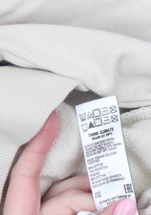 Womens UK Size 10 Marks and Spencer Beige Pullover Hoodie