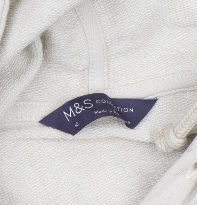 Womens UK Size 10 Marks and Spencer Beige Pullover Hoodie
