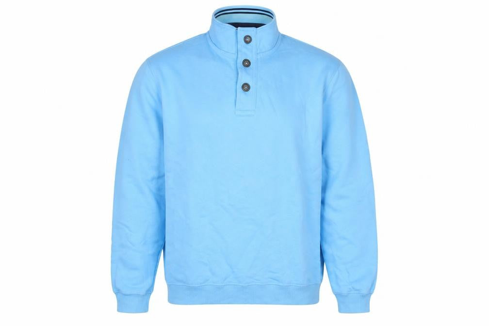 Mens UK Size L Joseph Turner Blue Henley Sweatshirt