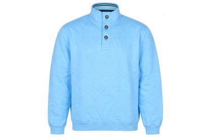 Mens UK Size L Joseph Turner Blue Henley Sweatshirt