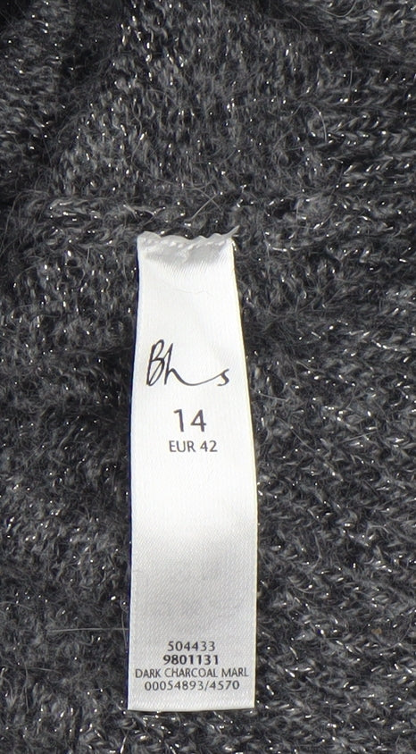 Womens UK Size 14 BHS Grey Pullover Jumper