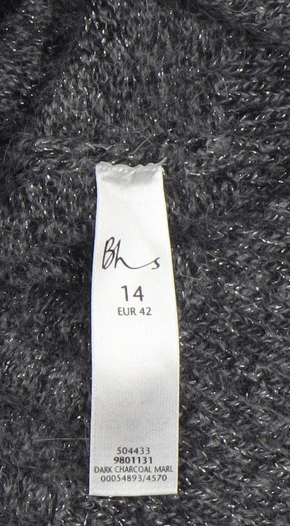 Womens UK Size 14 BHS Grey Pullover Jumper
