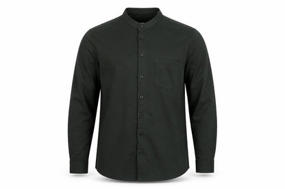 Paul Calvin Men’s Green Band Collar Long Sleeve Button-Up Shirt Size L