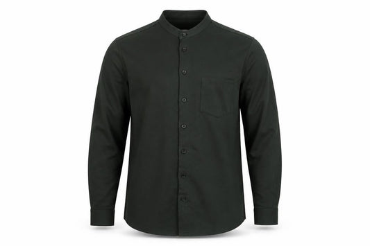 Paul Calvin Men’s Green Band Collar Long Sleeve Button-Up Shirt Size L