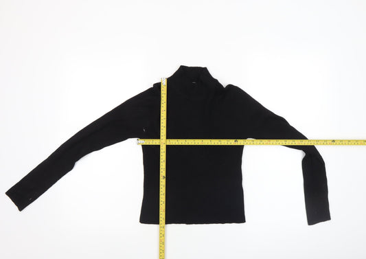 Womens UK Size 12 Pull & Bear Black Pullover Jumper